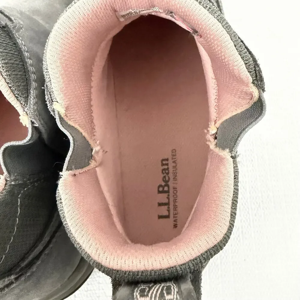 LL Bean Snow Boots Womens Size 9.5 Winter Insulated Sneaker 5 Pull On TEK 2.5